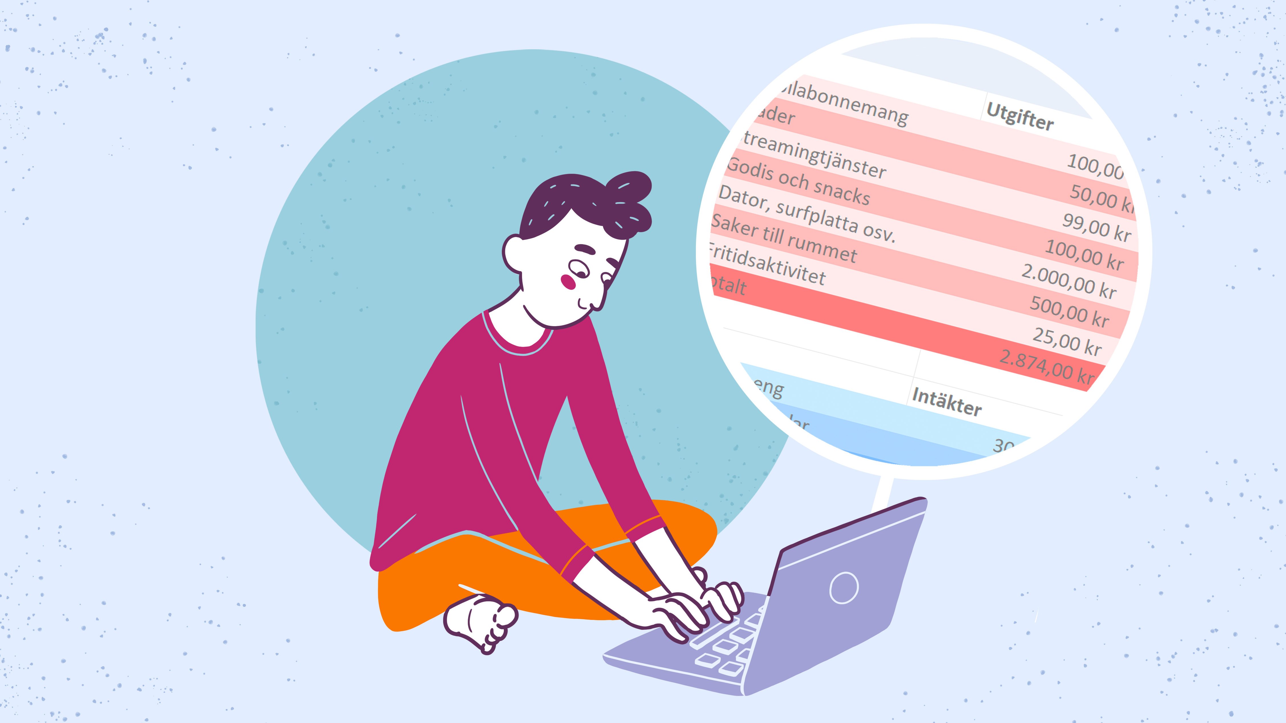 Spara pengar – om att göra en budget i ett kalkylark