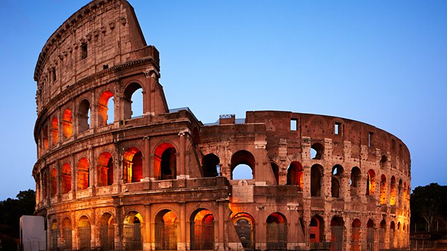 Colosseum i Rom. En byggnad som under romarriket bland annat användes för underhållning.